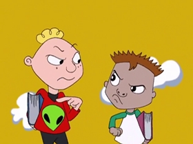 Screenshots from the 1999 Warner Bros. Television cartoon Too Good to Be Truant