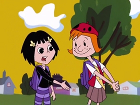 Screenshots from the 1999 Warner Bros. Television cartoon Too Good to Be Truant