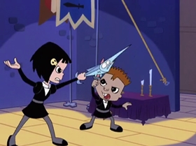 Screenshots from the 1999 Warner Bros. Television cartoon Comedy of Terrors