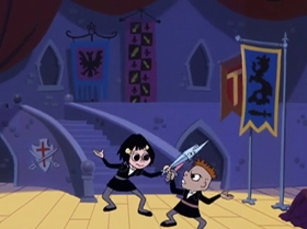 Screenshots from the 1999 Warner Bros. Television cartoon Comedy of Terrors