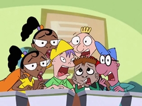 Screenshots from the 1999 Warner Bros. Television cartoon Little Miss Popular