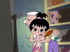 Screenshots from the 1999 Warner Bros. Television cartoon Little Miss Popular