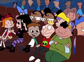 Screenshots from the 1999 Warner Bros. Television cartoon Little Miss Popular
