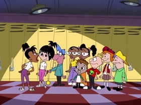 Screenshots from the 1999 Warner Bros. Television cartoon Little Miss Popular