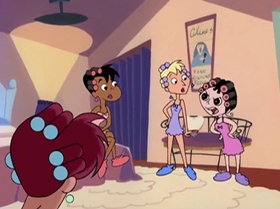 Screenshots from the 1999 Warner Bros. Television cartoon Little Miss Popular