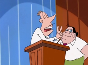 Screenshots from the 1999 Warner Bros. Television cartoon Little Miss Popular