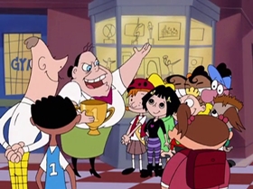 Screenshots from the 1999 Warner Bros. Television cartoon Little Miss Popular