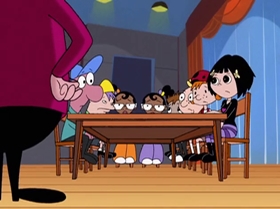 Screenshots from the 1999 Warner Bros. Television cartoon Little Miss Popular