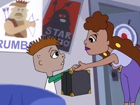 Screenshots from the 1999 Warner Bros. Television cartoon Capitol Punishment