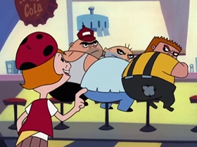 Screenshots from the 1999 Warner Bros. Television cartoon Capitol Punishment