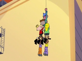 Screenshots from the 1999 Warner Bros. Television cartoon Capitol Punishment