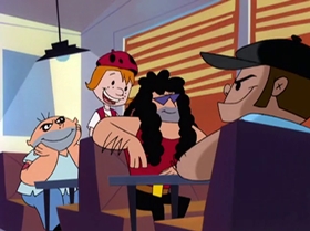 Screenshots from the 1999 Warner Bros. Television cartoon Capitol Punishment
