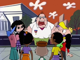 Screenshots from the 1999 Warner Bros. Television cartoon Capitol Punishment