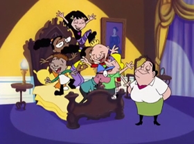 Screenshots from the 1999 Warner Bros. Television cartoon Capitol Punishment