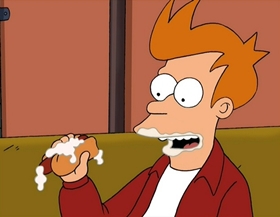 Screenshots from the 2000 Curiosity Company cartoon Why Must I Be a Crustacean in Love?