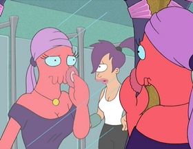 Screenshots from the 2000 Curiosity Company cartoon Why Must I Be a Crustacean in Love?