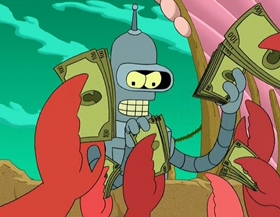 Screenshots from the 2000 Curiosity Company cartoon Why Must I Be a Crustacean in Love?