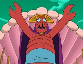 Screenshots from the 2000 Curiosity Company cartoon Why Must I Be a Crustacean in Love?