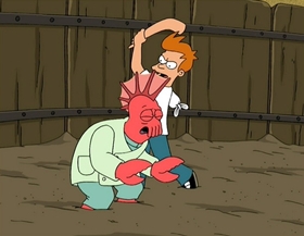 Screenshots from the 2000 Curiosity Company cartoon Why Must I Be a Crustacean in Love?