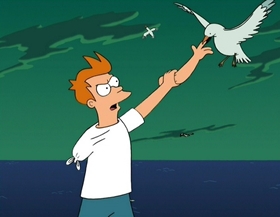 Screenshots from the 2000 Curiosity Company cartoon Why Must I Be a Crustacean in Love?