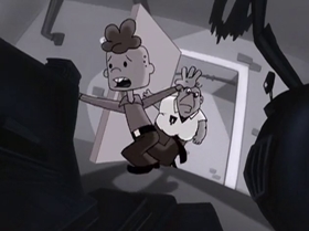 Screenshots from the 2000 Warner Bros. Television cartoon The Blame Game