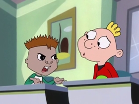 Screenshots from the 2000 Warner Bros. Television cartoon The Blame Game