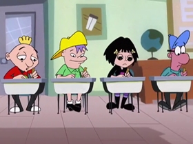 Screenshots from the 2000 Warner Bros. Television cartoon The Blame Game