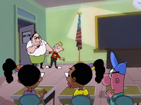 Screenshots from the 2000 Warner Bros. Television cartoon The Blame Game