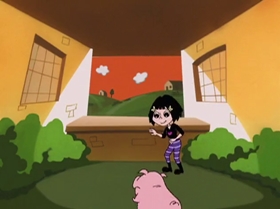 Screenshots from the 2000 Warner Bros. Television cartoon The Blame Game