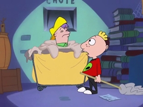 Screenshots from the 2000 Warner Bros. Television cartoon The Blame Game