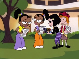 Screenshots from the 2000 Warner Bros. Television cartoon The Blame Game