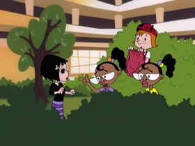 Screenshots from the 2000 Warner Bros. Television cartoon The Blame Game