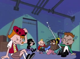 Screenshots from the 2000 Warner Bros. Television cartoon The Blame Game