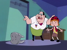 Screenshots from the 2000 Warner Bros. Television cartoon The Blame Game