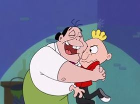 Screenshots from the 2000 Warner Bros. Television cartoon The Blame Game