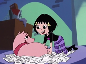 Screenshots from the 2000 Warner Bros. Television cartoon The Blame Game