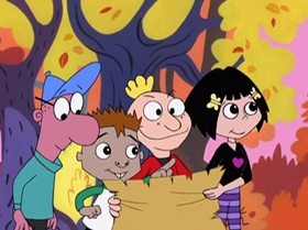 Screenshots from the 2000 Warner Bros. Television cartoon A Friend in Greed