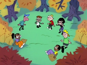 Screenshots from the 2000 Warner Bros. Television cartoon A Friend in Greed