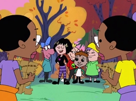 Screenshots from the 2000 Warner Bros. Television cartoon A Friend in Greed