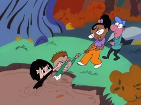 Screenshots from the 2000 Warner Bros. Television cartoon A Friend in Greed