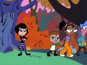 Screenshots from the 2000 Warner Bros. Television cartoon A Friend in Greed