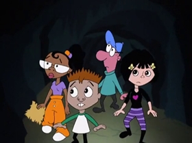 Screenshots from the 2000 Warner Bros. Television cartoon A Friend in Greed