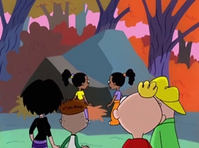 Screenshots from the 2000 Warner Bros. Television cartoon A Friend in Greed