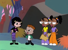 Screenshots from the 2000 Warner Bros. Television cartoon A Friend in Greed