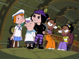 Screenshots from the 2000 Warner Bros. Television cartoon A Friend in Greed