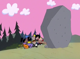 Screenshots from the 2000 Warner Bros. Television cartoon A Friend in Greed