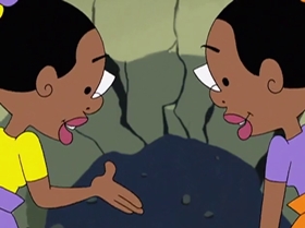 Screenshots from the 2000 Warner Bros. Television cartoon A Friend in Greed