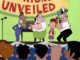 Screenshots from the 2000 Warner Bros. Television cartoon A Friend in Greed