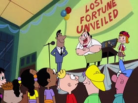 Screenshots from the 2000 Warner Bros. Television cartoon A Friend in Greed