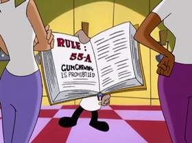 Screenshots from the 2000 Warner Bros. Television cartoon Rule the School